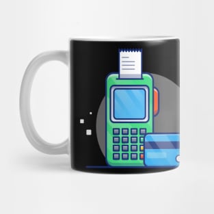 Electronic Data Capture, Receipt, And Bank Card Cartoon (2) Mug